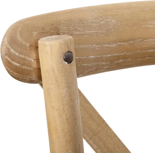 Vista 11 de Flash Furniture Silla de madera con respaldo en X, natural Acabado teñido a mano, construcción duradera, uso comercial