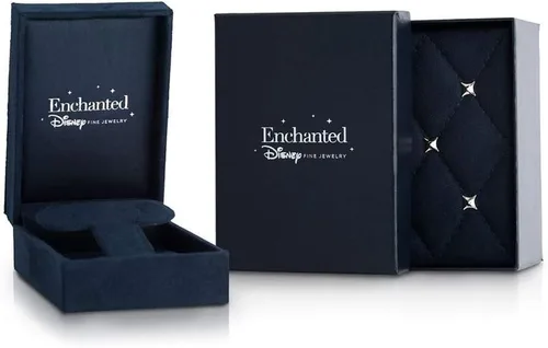 Vista 5 de Jewelili Enchanted Disney Fine Jewelry - Pendientes de oro rosa de 10 quilates de 110 quilates con diamantes redondos blancos naturales, Metal