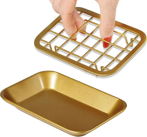 Vista 5 de SheeChung Jabonera para baño y cocina, bandeja para jabón de acero Negro
