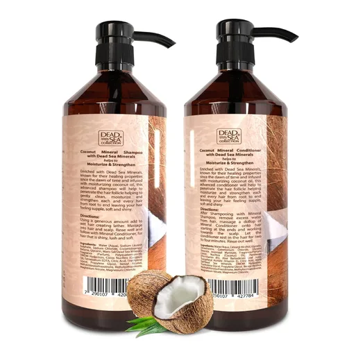 Vista 16 de Set de champú y acondicionador Dead Sea Collection con aceite de argán – Productos hidratantes y suavizantes para el cabello con minerales del Mar