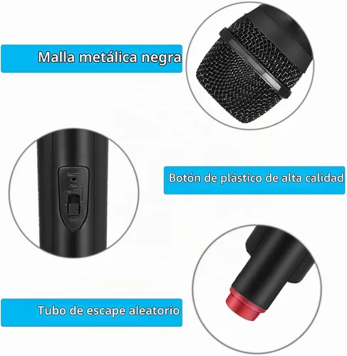 Vista 3 de Micrófono Falso de Plástico Micrófono Realista Simular Práctica de Habla Accesorio para Karaoke Divertido en el Escenario o Disfraz Accesorio