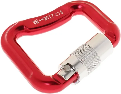 Vista 4 de Paquete de 2 caribineros de bloqueo automático de aleación de aluminio para parapente 20KN - rojo