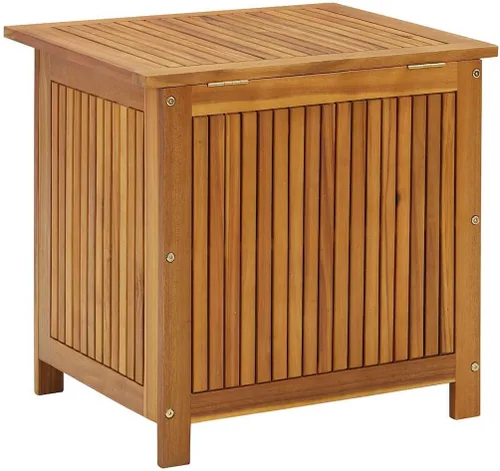 Vista 9 de vidaXL Caja de almacenamiento de jardín 23.6"x19.7"x22.8" madera maciza Acacia