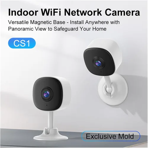 Vista 4 de 1080P WiFi Indoor Smart Home Security Camera, Human Motion Detection Auto Tracking Night Vision Audio Recording Cam EU