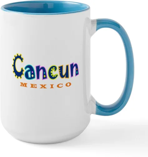 Vista 11 de CafePress Cancun - Taza grande de cerámica para café, 15 oz (15.0 fl oz)