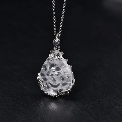 Vista 3 de ZPMMPZ Waterdrop Pendant Necklace for Women Girls Teardrop Necklace Natural Stone Teardrop Necklace Jewelry Gifts for Mom Mother's Day Birthday