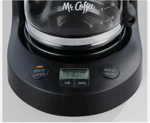 Vista 3 de Mr. Coffee, Mini cafetera con interruptor de infusión de 5 tazas, color negro