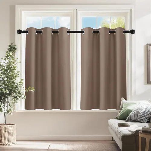 Vista 17 de PONY DANCE Cortinas para Autocaravana de 24 pulgadas de Largo, Cortinas Cortas para Baño y Cocina, Mini Cortinas de Privacidad para Camper