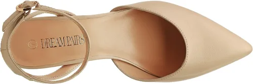 Vista 3 de DREAM PAIRS - Zapatos de tacones bajos para mujer, con punta cerrada, para vestido de boda