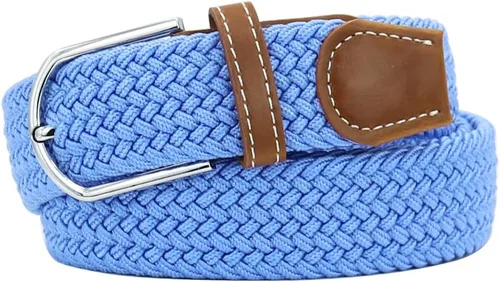 Vista 22 de Mixed Color Woven Stretch Braided Belts for Men and Women Fashion Elastic Belts