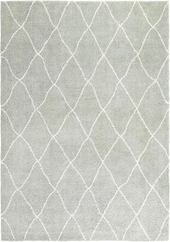 Vista 31 de Unique Loom Rabat Shag Collection - Alfombra de área con enrejado (2 pies 2 pulgadas x 3 pies 1 pulgada, rectangular, marfil puro/gris)