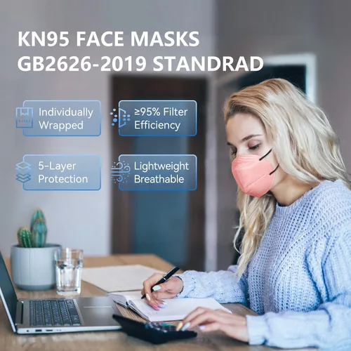Vista 2 de KN95 Face Mask 5-Ply Breathable & Comfortable Filter Safety Mask
