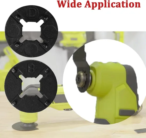 Vista 4 de 692496002 Adaptador de cuchilla multiherramienta para RID-GID JobMax Ridgid Multi-Tool Head Reemplazo Ryobi Cabezal multiherramienta PSL1MT01