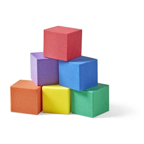Vista 6 de ETA hand2mind ManipuLite paquete de 100 cubos de espuma de colores de 1 pulgada