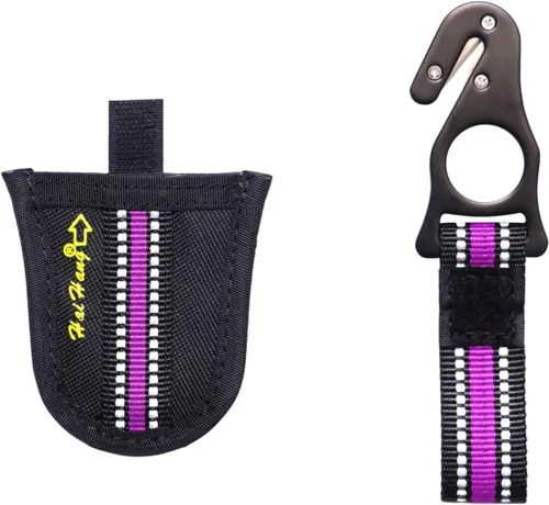 Vista 7 de haihong Cuchillo de seguridad con gancho para tablas de kitesurf con bolsillo SK18 Azul