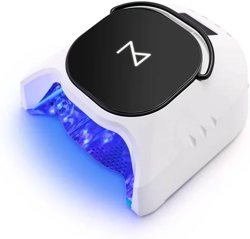Vista 11 de M - Lámpara de uñas profesional híbrida GlowPro de 86W inalámbrica recargable LED UV, secador de uñas inalámbrico para uñas de gel, manicura, Blanco