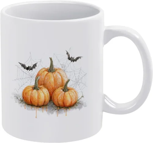 Vista 15 de Taza de cerámica de calabaza con telarañas, taza de viaje para papá, regalo único para el día del padre, marido, hombres, él