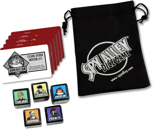 Vista 3 de SPY ALLEY Juego de dados - Juego de dados de viaje rápido y fácil. Juego de adivinanzas de identidad oculta para niños y adultos.