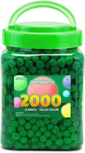 Vista 33 de Eppingwin - 2000 pompones negros, pompones suaves de 1 cm para manualidades, 0.4 pulgadas para proyectos de bricolaje de arte y manualidades (negro)