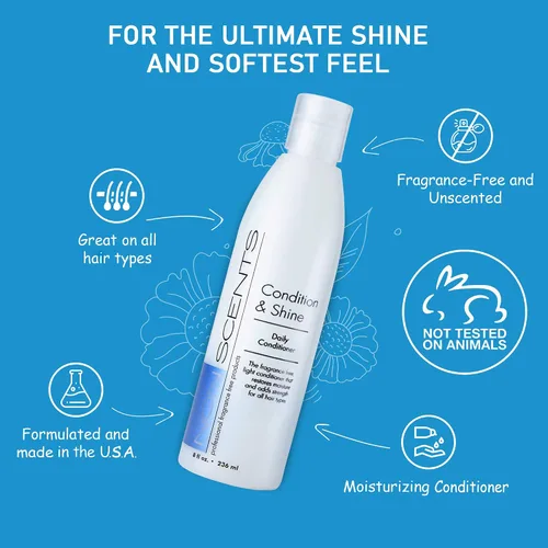 Vista 4 de Acondicionador desenredante – Acondicionador sin fragancia para cabello seco – Acondicionador hidratante para hombres y mujeres – Acondicionador
