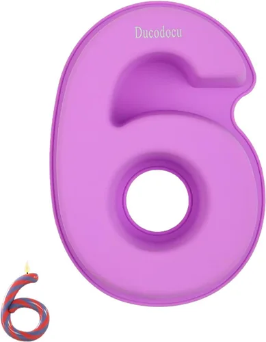 Vista 13 de Ducodocu Molde grande de silicona para tartas con números 3D, molde para hornear DIY para cumpleaños, aniversario, número de 0