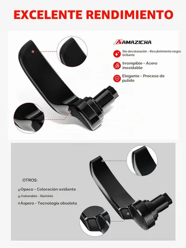 Vista 3 de Kit de cierre de alforja Amazicha Acero inoxidable con elevador de bolsa de sillín negro brillante para Harley Davidson Touring Street Glide Electra