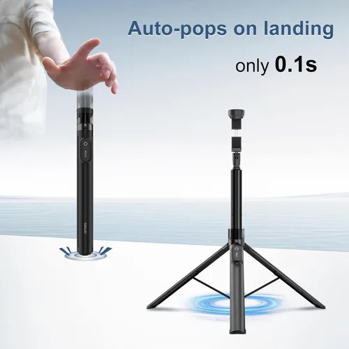Vista 2 de Trípode automático de 66 pulgadas con control remoto, trípode para teléfono celular para grabación de video y transmisión en vivo, trípode ajustable