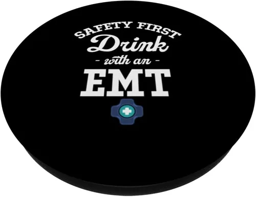 Vista 2 de Seguridad Primera Bebida Con Un EMT Primeros Auxilios Ambulatorio Cpr PopSockets Estándar PopGrip