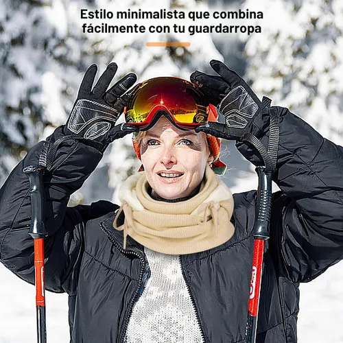Vista 7 de Pasamontañas PasamontañAs Hombre - Pasamontañas de invierno Beige