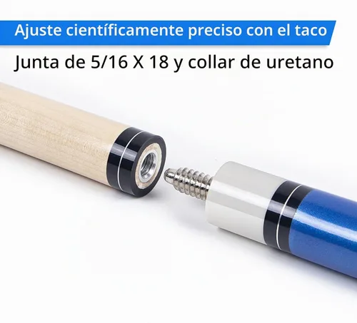 Vista 4 de Tacos de billar de 58 pulgadas, juego de palos de billar de madera de arce canadiense para fanáticos profesionales de billar, jugadores de 18-21