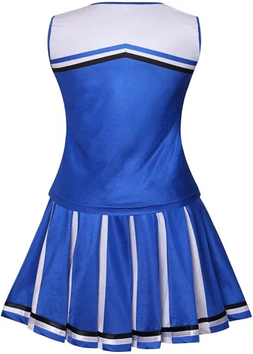 Vista 6 de Colorful House Disfraz de animadora para mujer uniforme y pompones
