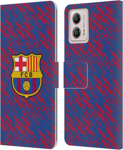 Vista 10 de Head Case Designs Funda de piel con licencia oficial del FC Barcelona Barca Crest Patterns, tipo cartera, compatible con Motorola Moto G53 5G
