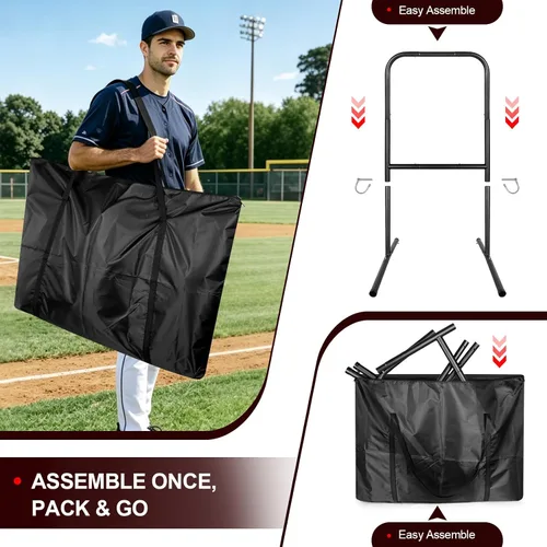 Vista 6 de 9 Hole Pitching Net with Strike Zone Target,Adjustable Heights