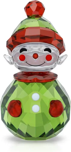 Vista 13 de Swarovski 's Holiday Cheers - Adorno de bulldog francés, cristales verdes y rojos, parte de la colección Holiday Cheers Verde y Rojo