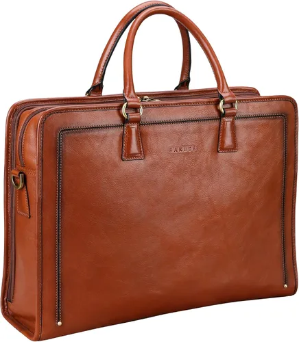 Vista 8 de Banuce Italian Full Grain Leather Briefcase for Women Fits 15.6" Laptop Negro
