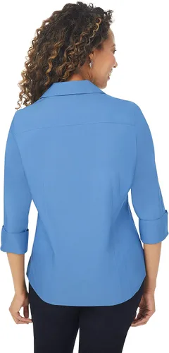 Vista 2 de Foxcroft Taylor - Camisa de manga 34 sin planchar para mujer