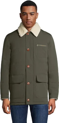 Vista 4 de Lands' End Abrigo de granero con forro polar Sherpa para hombre