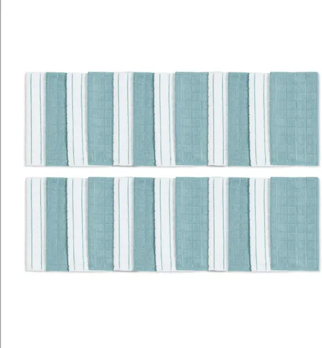 Vista 2 de SIMPLI-MAGIC 79285 - Paños de microfibra y paños de cocina, topacio a cuadros, 12 x 12 pulgadas, paquete de 24