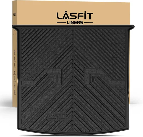 Vista 9 de LASFIT - Tapete de carga 3D para maletero de Volkswagen VW2018-2024 (ajuste 5 asientos), protección para todo tipo de clima, tapete de TPE de alta