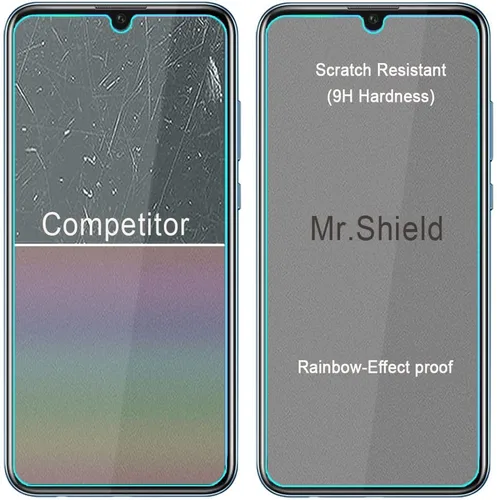 Vista 5 de Mr.Shield Paquete de 3 protectores de pantalla de vidrio templado para NUU X6 Plus Vidrio de Japón con dureza 9H