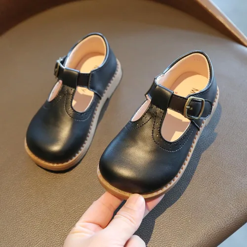 Vista 5 de Peyarlie Zapatos de vestir para niña pequeña, zapatos planos de bailarina, zapatos de fiesta, escuela, con lazo, zapatos de princesa para boda