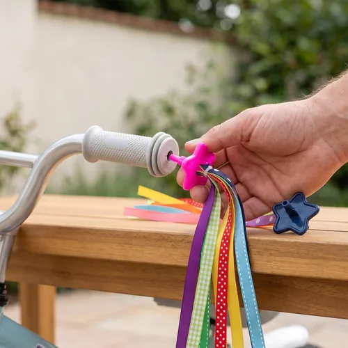 Vista 3 de Garneck Cinta colorida para manillar de bicicleta para niños, 1 par
