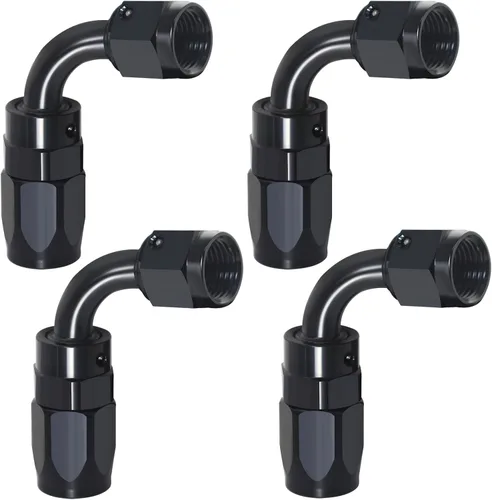 Vista 7 de 6AN Fitting, 2PCS 6 AN Straight Fittings for CPE Braided Hose(Black) 6AN Hose End Fittings compatible with CPE nylon braided hoses