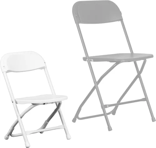 Vista 12 de Flash Furniture Paquete de 2 sillas plegables de plástico blanco para niños