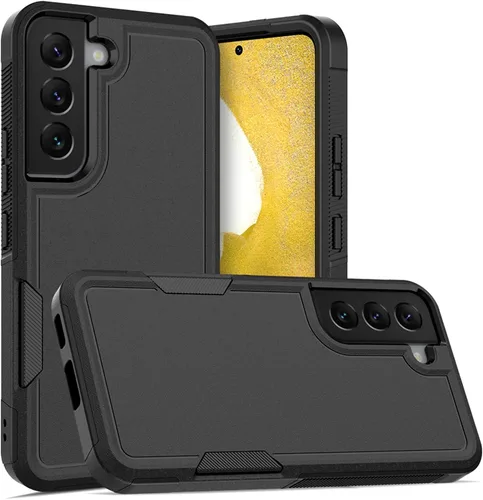 Vista 7 de Funda para Samsung Galaxy S22: funda protectora de doble capa resistente para teléfono celular, a prueba de golpes, con protector de pantalla