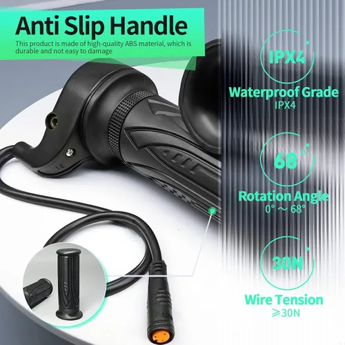 Vista 5 de Bicicleta eléctrica 20X acelerador de giro completo con mango derecho (BF-20X acelerador completo)