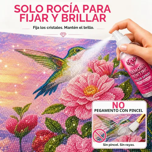 Vista 2 de Diamond Art Sellador en aerosol, sellador de acabado brillante de 3.4 fl oz