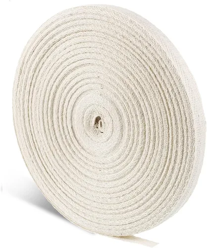 Vista 12 de WILLBOND - Cinta de sarga de 100 % algodón, 1/2 pulgada x 25 yardas, cinta de costura de espiga natural para manualidades, envoltura de regalos