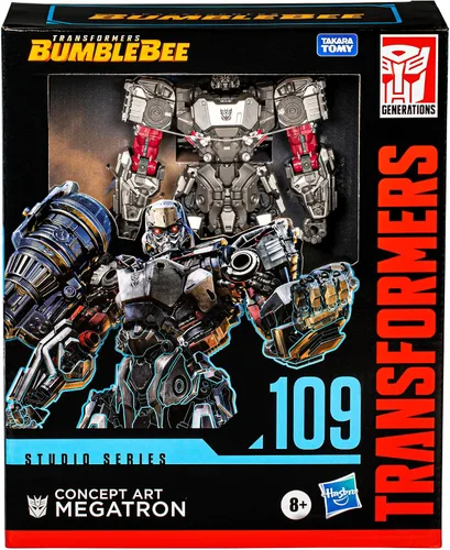 Vista 4 de Transformers Toys Studio Series Leader Bumblebee 109 Concept Art Megatron, figura de acción de conversión de 8.5 pulgadas, 8+