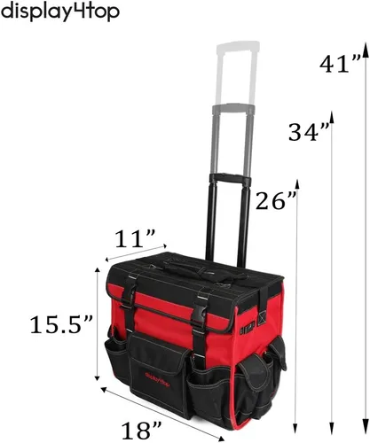 Vista 2 de Display4top Bolsa de herramientas con ruedas de 18" con asa